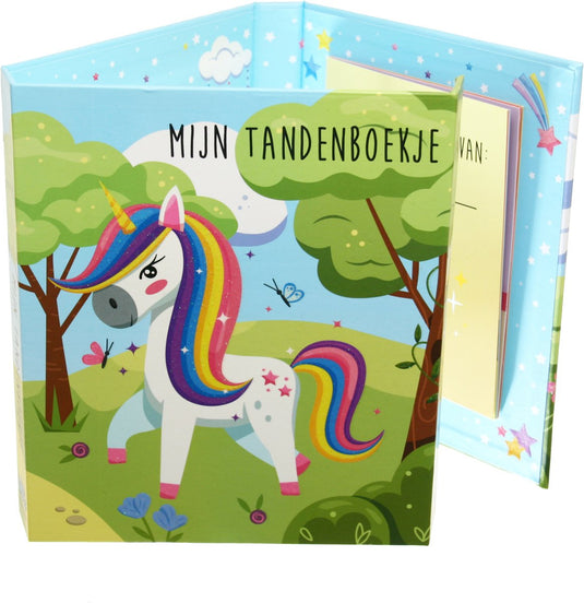 Toothwonders - tandenboekje eenhoorn - handige tandjeshouder met magnetische sluiting
