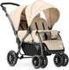 Deryan elena duo buggy - dubbele buggy - compact lichtgewicht - nougat