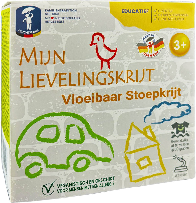 Afbeelding laden in galerijviewer, Feuchtmann mijn lievelingskrijt - vloeibaar stoepkrijt, 4x100gr.
