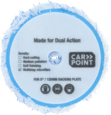 Carpoint multistep microfibre pads125mm 5 - 2 stuks - na gebruik handmatig reinigen