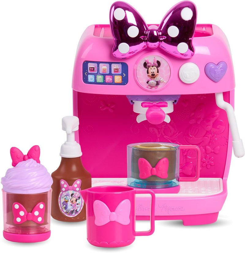 Afbeelding laden in galerijviewer, Just play disney minnie mouse rise shine speelgoed koffiemachine – met licht geluid
