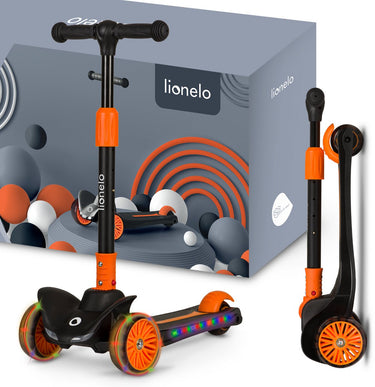 Lionelo timmy kinderstep - step voor kinderen vanaf 3 jaar - 3 wielen - tot 50 kg - verstelbaar stuur - led wielen verlicht deck - anti-slip platform - opvouwbaar - geen montage nodig