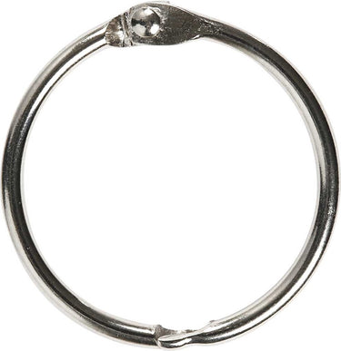 Creotime boekbindersring 32 mm 8 stuks zilver