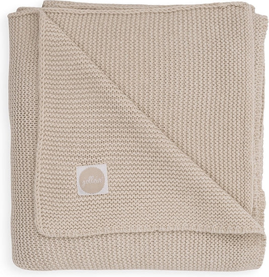 Jollein baby deken ledikant 100x150cm - basic knit - nougat