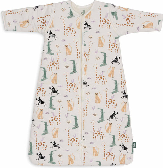 Jollein baby slaapzak winter met afritsbare mouw 110cm - jungle jambo - winterslaapzak