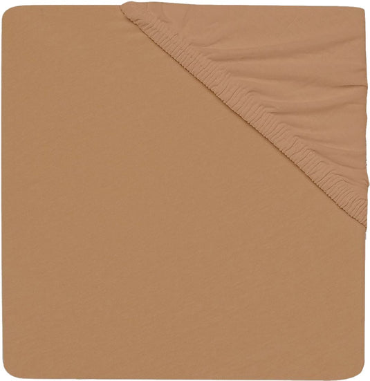 Jollein - baby hoeslaken jersey (biscuit) - katoen - hoeslaken wieg - 75x95cm