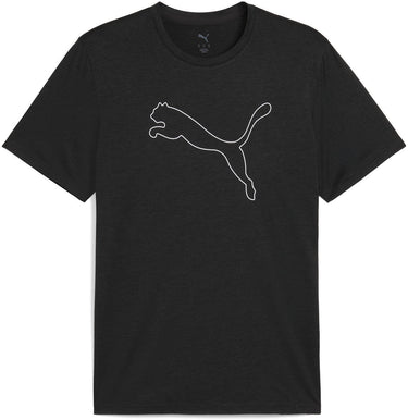 Puma m tad essential heather cat tee (cf large cat) heren sportshirt - black heather