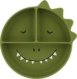 Trixie siliconen bord met vakjes en zuignap - mr. dino