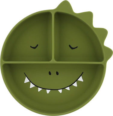 Trixie siliconen bord met vakjes en zuignap - mr. dino