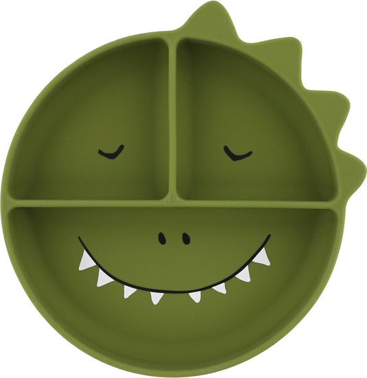 Trixie siliconen bord met vakjes en zuignap - mr. dino