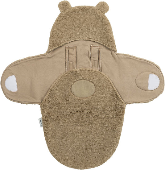 Meyco baby bear wikkeldeken - teddy - warm brown