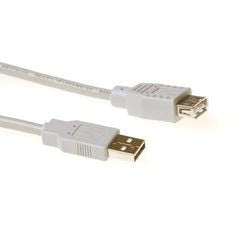 Act usb 2.0 a mannelijk - usb-a vrouwelijk ivoor 3 m