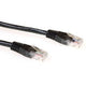 Act zwart 0,5 m u utp cat6 patchkabel met rj45 connectoren