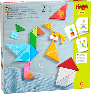 Haba vormenspel tangrammix 21,9 x 21,9 cm hout 21-delig