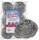 Sorbo rvs schuursponsjes 6 stuks - metaalspons - staalspons voor pannen, oven, grill en barbecue