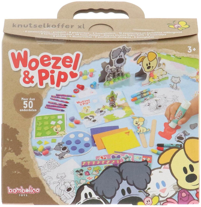 ギャラリービューアに画像をロードする, Bambolino woezel pip xl knutselkoffer met knutselbenodigheden, creatief speelgoed jongens en meisjes - junior vanaf 3 jaar - toys - knutselbox knutselpakket cadeau tip
