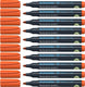 Schneider schrijfwaren schneider permanent marker - maxx 130 - ronde punt - oranje - 10 stuks - lijnbreedte 1-3 mm - s-113006-10