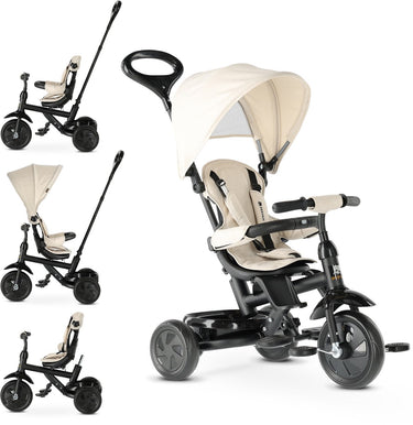Deryan adventurer driewieler - 5-in-1 kinder driewieler - nougat