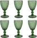 Medard de noblat - diamond - wijnglas 20 cl - groen - 6 delig