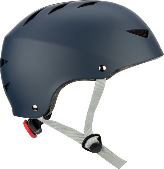 Nijdam skate helm verstelbaar - blue streak - maat l - blauw grijs