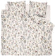 Cinderella dekbedovertrek botanica flanel - beige - 200x220