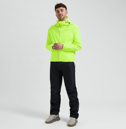 Rogelli commuter core regenpak unisex - waterdicht - fluorgeel - xxl