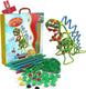 Spaghetteez twist-a-saurus rex flexibele bouwstaafjes, 64dlg.