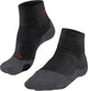 Falke tk2 short anti-blaar dik wol functioneel materiaal wandelsokken heren grijs - maat 39-41