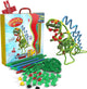 Clics spaghetteez twist-a-saurus rex flexibele bouwstaafjes, 64dlg.