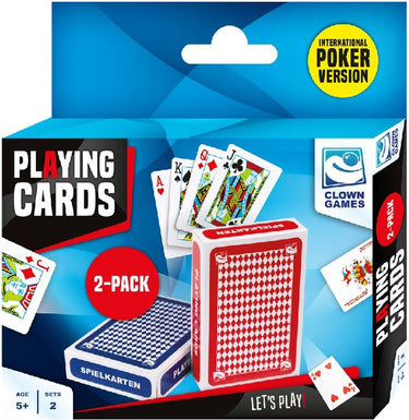Clown games speelkaarten internationale poker versie 2 sets