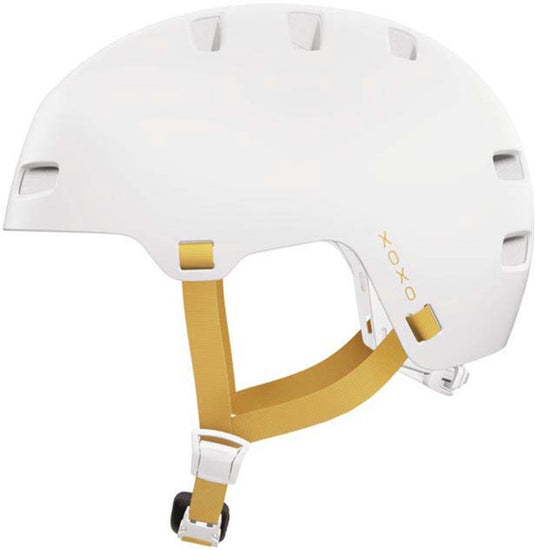 Abus fietshelm xoxo polar white m - 54-58 cm - wit - geschikt voor gebruik op elektrische fietsen - stadsfietsen - 400 g