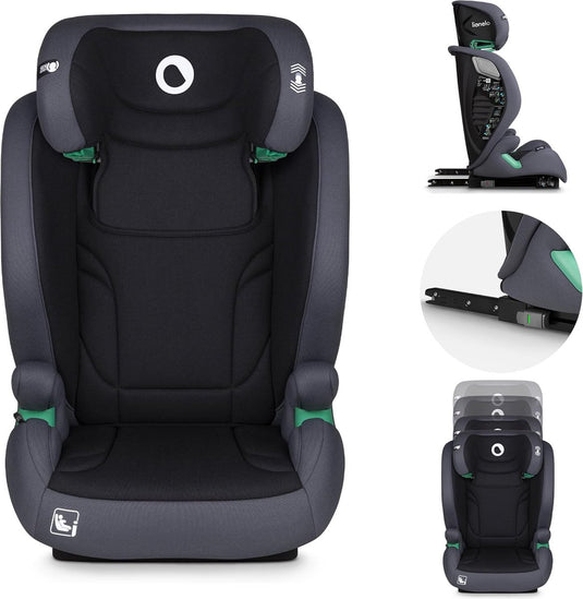 Lionelo igo i-size autostoeltje - isofix - 100-150cm - groep 2-3 - 15-36 kg - memory foam - tri-guard hoofdsteun - verstelbare rugleuning - afneembare bekleding - universele pasvorm