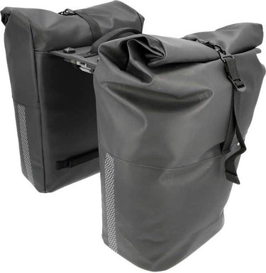 Newlooxs new looxs nyborg double - dubbele fietstas - geschikt voor electrische fietsen - ingebouwde mik adapter - 34 liter - zwart