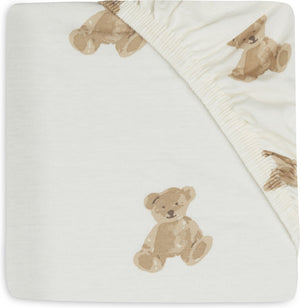 Jollein baby hoeslaken ledikant - teddy bear - jersey - 60x120cm