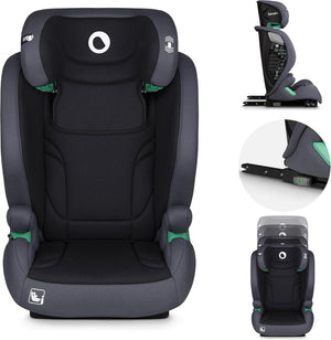 Lionelo igo i-size autostoeltje - isofix - 100-150cm - groep 2-3 - 15-36 kg - memory foam - tri-guard hoofdsteun - verstelbare rugleuning - afneembare bekleding - universele pasvorm