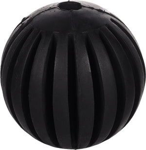 Flamingo hondenspeelgoed – gladiator bal zwart ø7,5cm – stuiterende speelbal van sterk rubber – apporteer- en kauwspeeltje voor honden