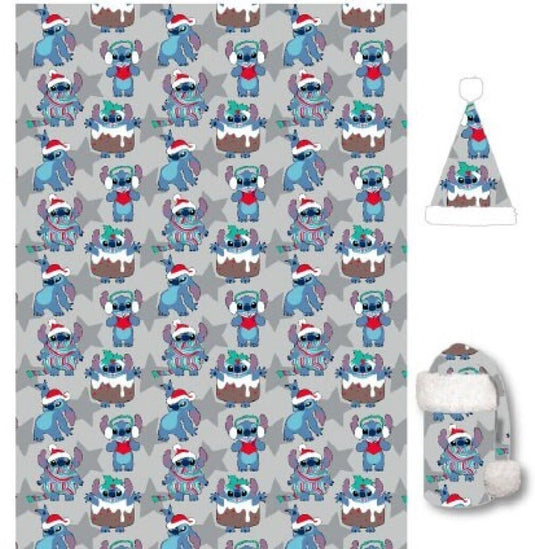 Disney lilo stitch fleeceplaid + muts, winter - 100 x 140 - polyester