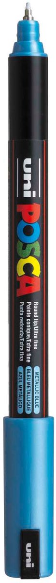 Uni posca marker pc-1mr metallic blauw - extra fine 0,7mm