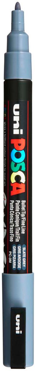 Posca verfstift pc3m f leisteengrijs
