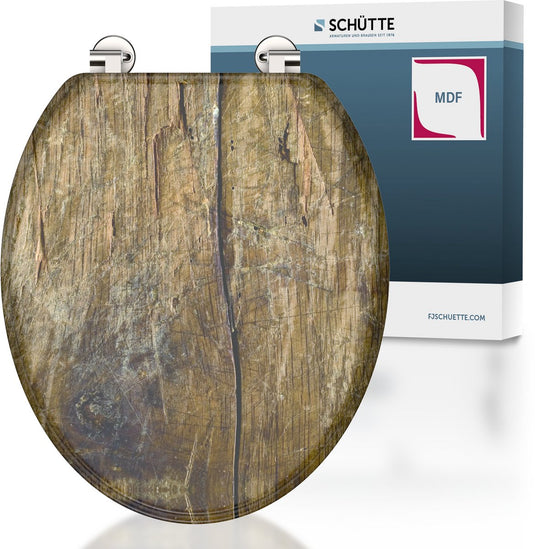Schütte wc-bril 80024 solid wood - mdf-hout - rvs-scharnieren - belastbaar tot 175 kg - decor - 3-zijdige print