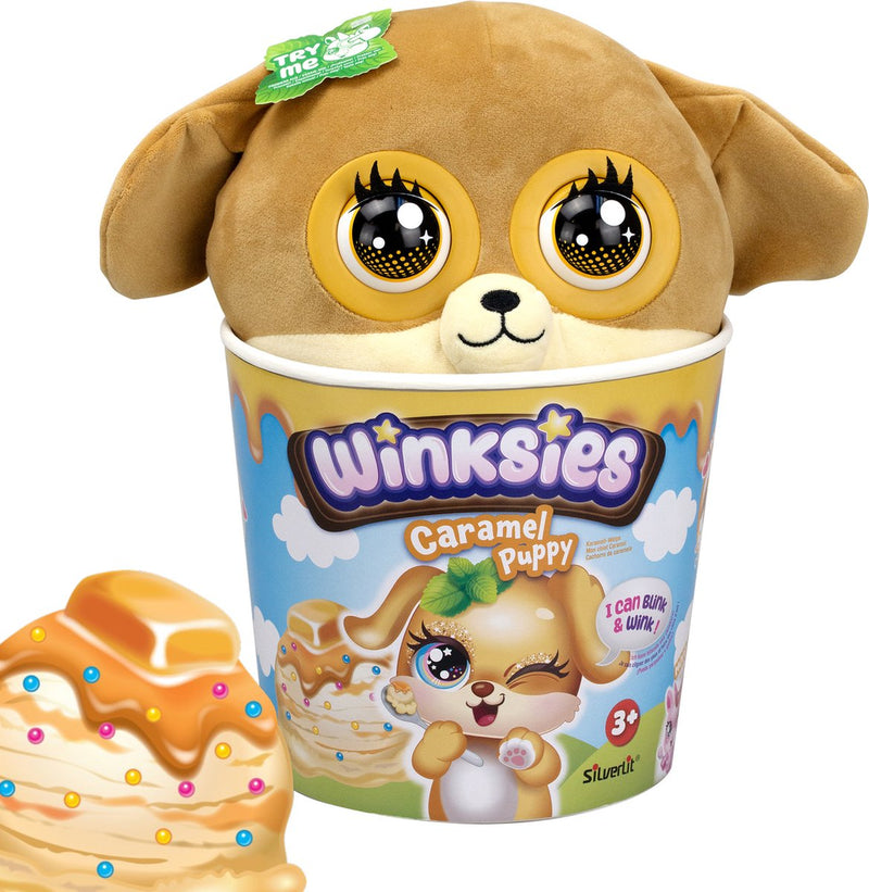 Afbeelding laden in galerijviewer, Silverlit winksies caramel puppy - interactieve knuffel in een ijsbeker
