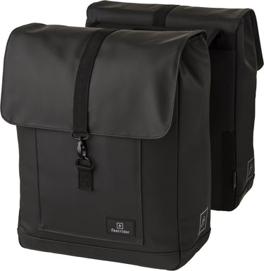 Fastrider jaxx ii dubbele fietstas – mik-compatibel – 28l – waterafstotend – incl. laptopvak – zwart