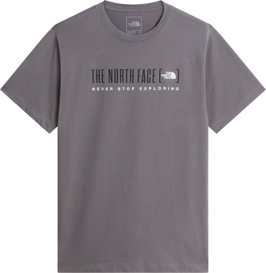 The north face m bracket logo regular ss tee heren outdoorshirt - smoked pearl