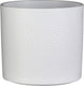 Mica decorations plantenpot - wit - relief - keramiek - 23 x 21 cm - plantenpotten binnen