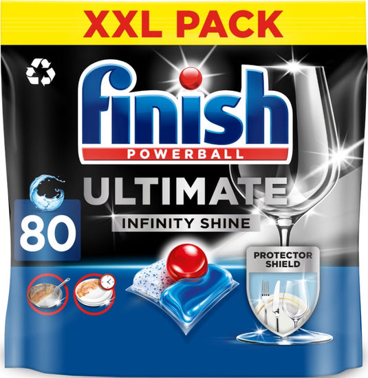 Finish ultimate infinity shine vaatwastabletten - 80 capsules