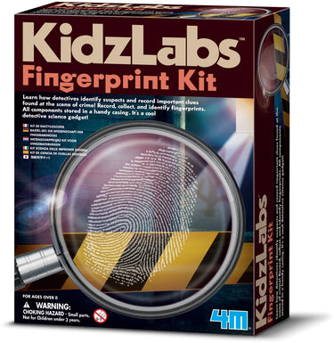 4m wetenschap en spel - vingerafdrukken set - detective - kidzlabs - spy science - 8 jaar