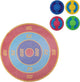 Eddy toys werpspel 5-delig - zwembad speelgoed kinderen - drijvend doelspel met schijven - spel voor water en tuin - diameter 65cm - multicolor