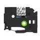 Labeltape rillstab o131 zwart, transparant
