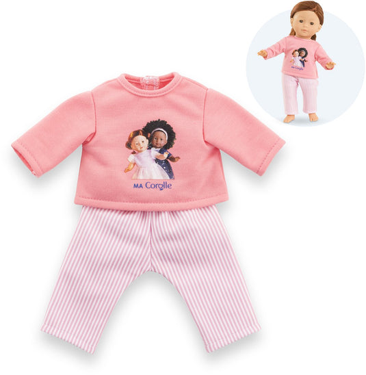 Corolle poppen pyjama roze 36cm - poppenkleding set.