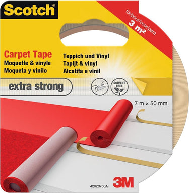 3m scotch® tapijttape, 42020750, extra sterk, 50 mm x 7 m, 1 rol